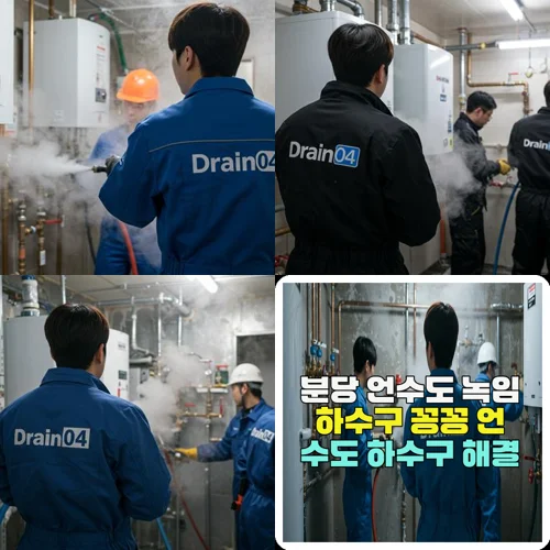 분당 언수도 녹임 하수구 꽁꽁 언 수도 하수구 해결