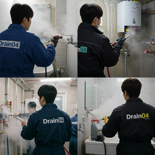 분당 언수도 녹임 하수구 꽁꽁 언 수도 하수구 해결