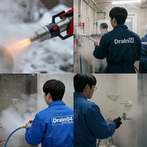 백현동 수도관 동파 하수구 얼었던 하수구 뻥 뚫어요