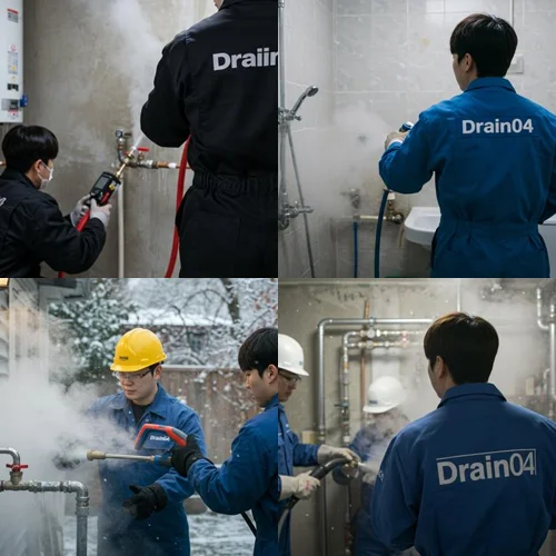 판교동 수도 동파 녹임 해빙 녹여서 시원한 통수를