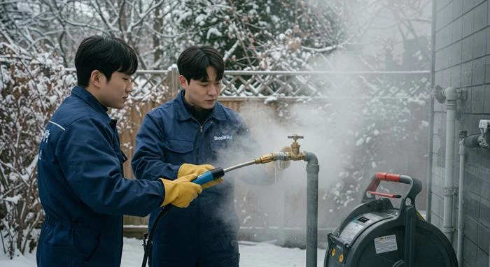 금곡동 해빙 하수도 배관 업체 겨울에도 시원한 물줄기