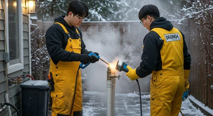율동 수도관 동파 하수구 해빙 작업 안전하게 진행