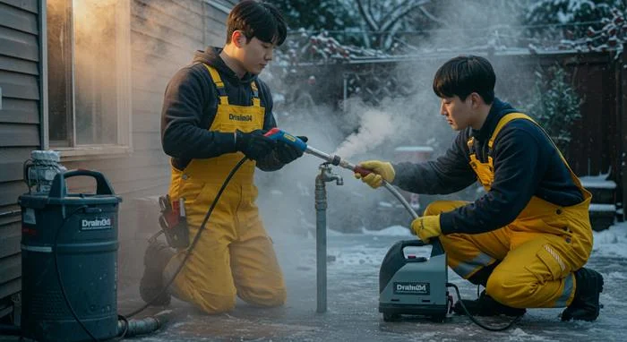 분당 하수구 해빙 얼었을때 녹여서 하수구 뻥 뚫어