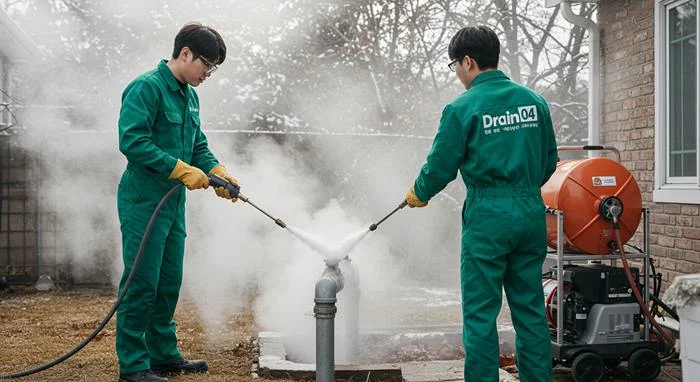 분당 하수구 해빙 얼었을때 녹여서 하수구 뻥 뚫어