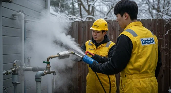 백현동 언 수도 녹임 해빙 업체 꽁꽁 언 하수도 시원하게