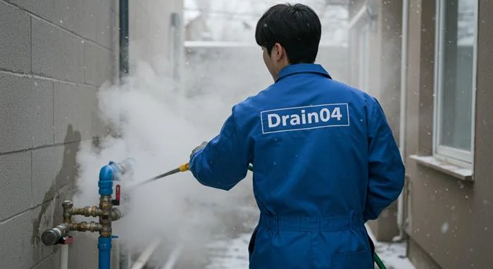 판교동 언 수도 녹임 해빙 업체 꽁꽁 언 하수구 시원하게