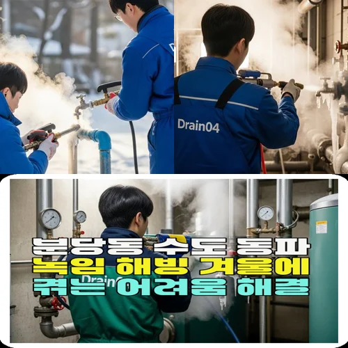 분당동 수도 동파 녹임 해빙 겨울에 겪는 어려움 해결