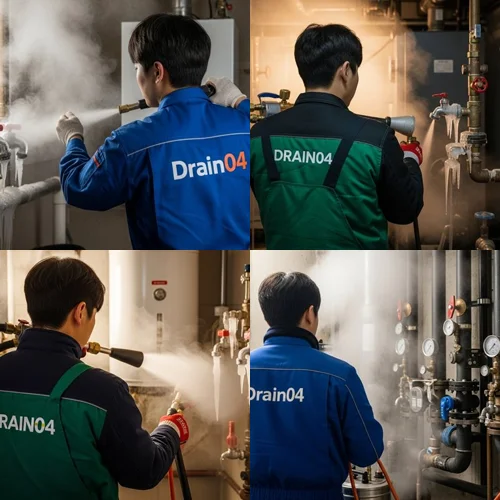 정자동 언 수도 녹임 해빙 업체 하수구 막힘 동파 해결사