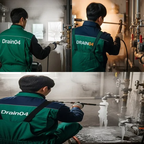 궁내동 수도 동파 녹임 해빙 꽁꽁 언 배관 시원하게 녹여