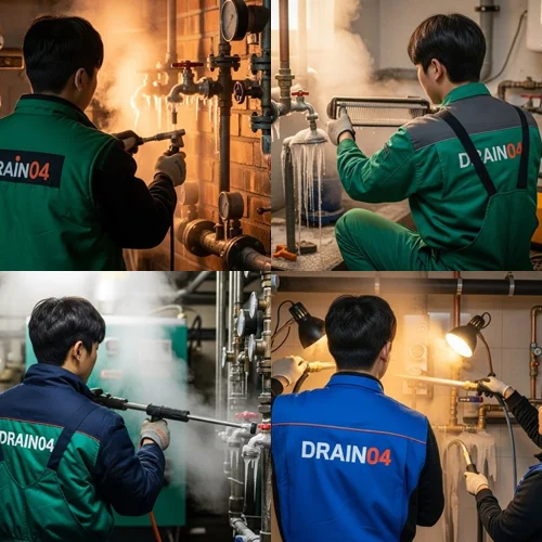 수내동 수도관 동파 하수구 녹여서 불편함 없이 사용