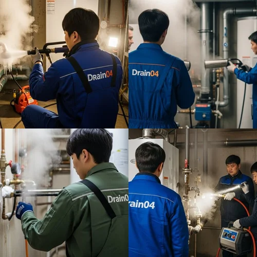 분당 언수도 녹임 하수구 수도관 해빙과 하수구 통수