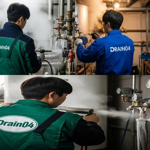 분당 언수도 녹임 하수구 수도관 해빙과 하수구 통수