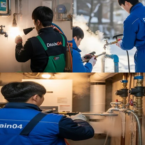 대장동 해빙 하수도 배관 업체 녹여서 해결 완료해 드려요