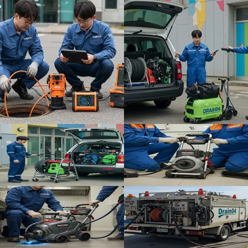 분당 야탑동 하수구 뚫음 꽉 막힌 배수구... 성남의 달인