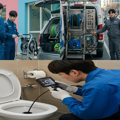 분당 하수구 막힘, 꽉 막힌 하수도 때문에 수내동 상가 긴급 출동!