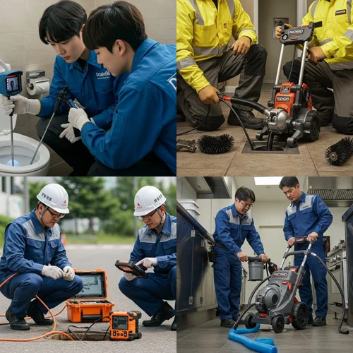 광주 석운동 하수구 뚫음 꽉 막힌 배수구... 신현리 빌라