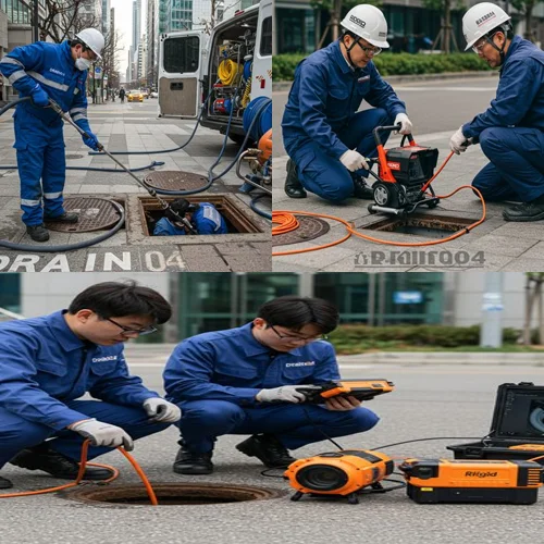백현동 싱크대 막힘 배수구, 판교 카페거리 상가 주방 기름때 제거 완료! (기쁨)