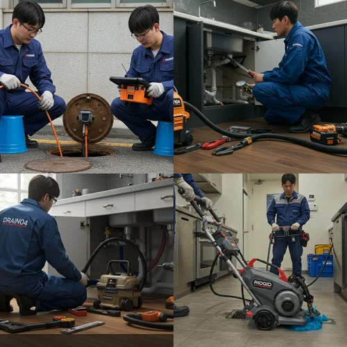 수내동 싱크대 막힘 배수구, 롯데백화점 근처 빌딩 막힘 시원하게 해결!