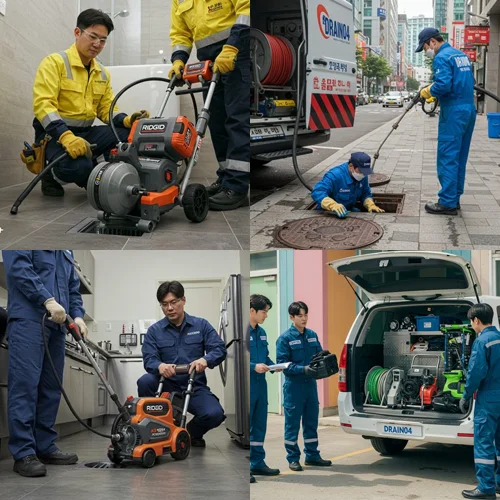 백현동 변기 막힘 수리, 판교 카페거리 상가 화장실 기름때 제거 완료! (유레카)