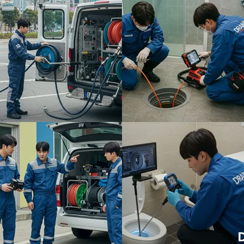 백현동 변기 막힘 수리, 판교 카페거리 상가 화장실 기름때 제거 완료! (유레카)