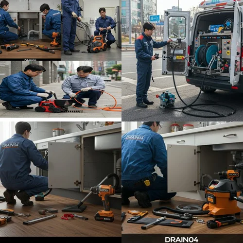 대장동 하수구 뚫음 하수도, 신도시 빌라 주차장 맨홀 역류 해결 완료!