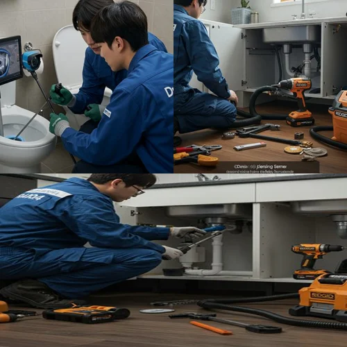 판교동 하수구 뚫음 메인 배관