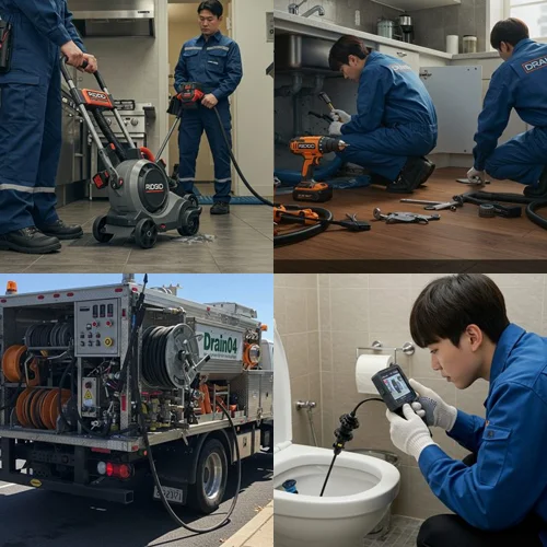 하산운동 하수구 뚫음 공장 배관