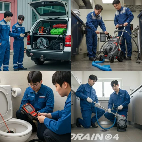 율동 하수구 막힘 먹자촌 식당