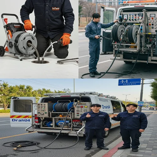 율동 하수구 막힘 먹자촌 식당