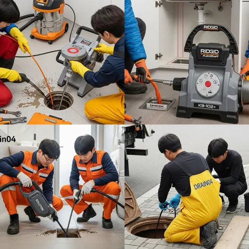 하산운동 오수관 배관 막힘 대형 배관