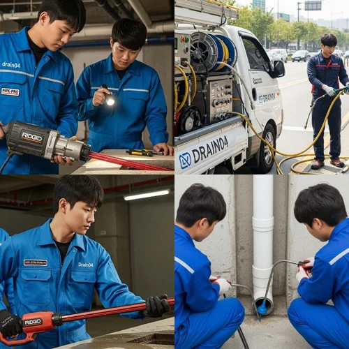 판교동 오수관 배관 막힘 원룸 건물