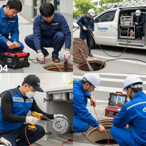 하산운동 하수구막힘 남서울 단지