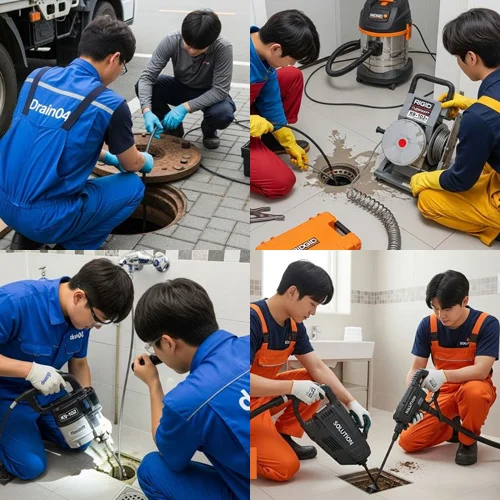 분당 변기막힘 관통기 작업