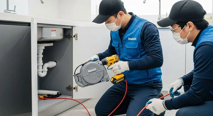 분당 싱크대막힘 배수통 교체