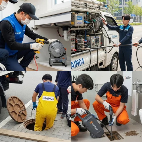 석운동 하수구막힘 식당가 하수구