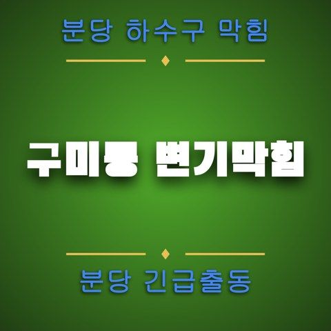 구미동 변기막힘 4199
