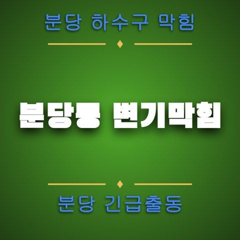 분당동 변기막힘 4164