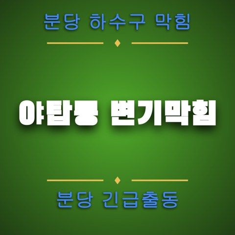 야탑동 변기막힘 4223