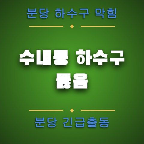 수내동 하수구 뚫음 4529