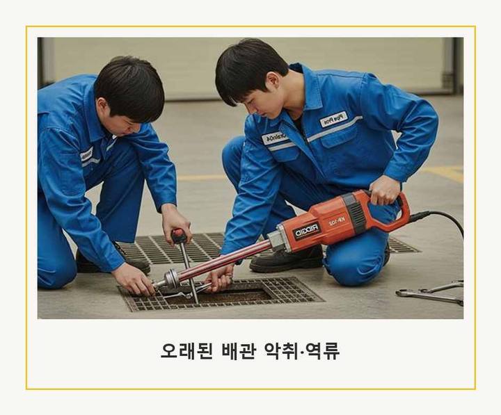 분당 서현동 하수도막힘 시공 전 배관 상태