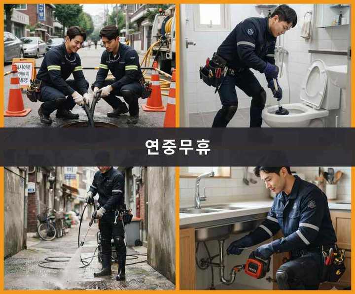 판교동 변기막힘 작업 현장