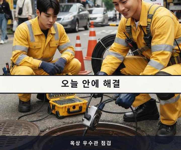 운중동 세면대막힘 기름·슬러지 제거 작업